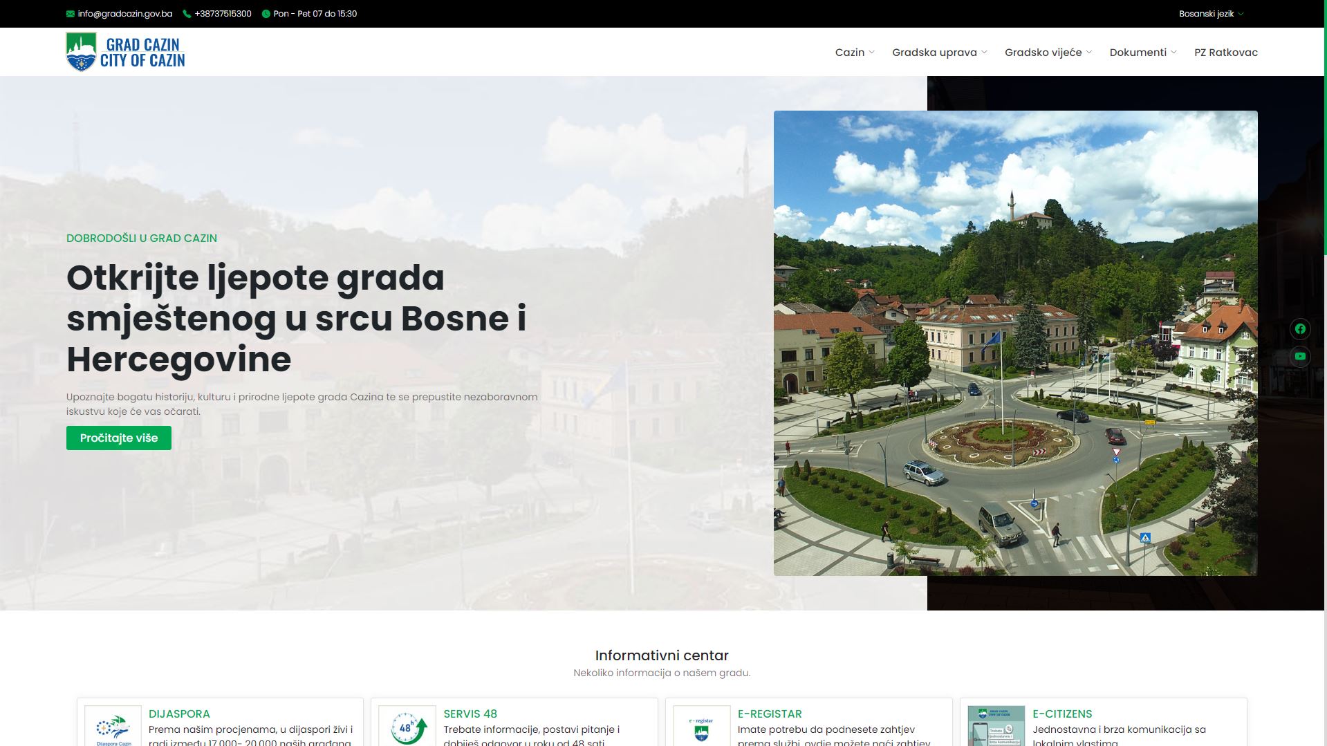 gradcazin.gov.ba fanmade Website preview